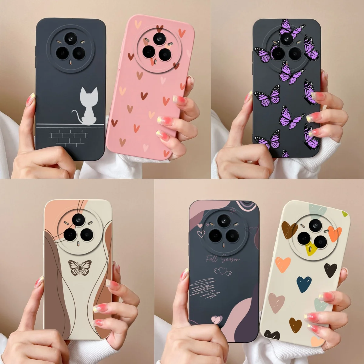 Love Heart Liquid Silicone Phone Case - Soft High-Quality Full Protection Cover