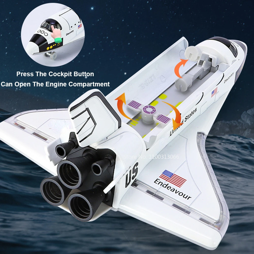 1/287 Alloy Space Shuttle Toy Military Simulation Aviation Model Airplane Both Sides of The Wings Can Emit Light for Boy Gifts 4