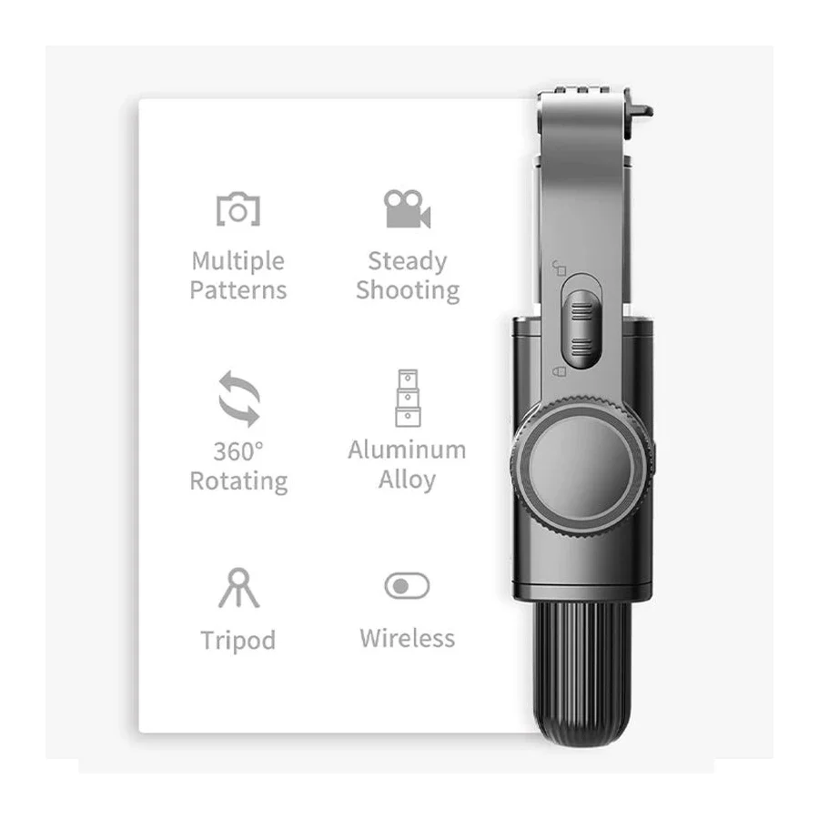 L08 1-Axis Handheld Gimbal Stabilizer Wireless Bluetooth Remote Smartphone Live Broadcast VLOG Selfie Stick Tripod Standfor