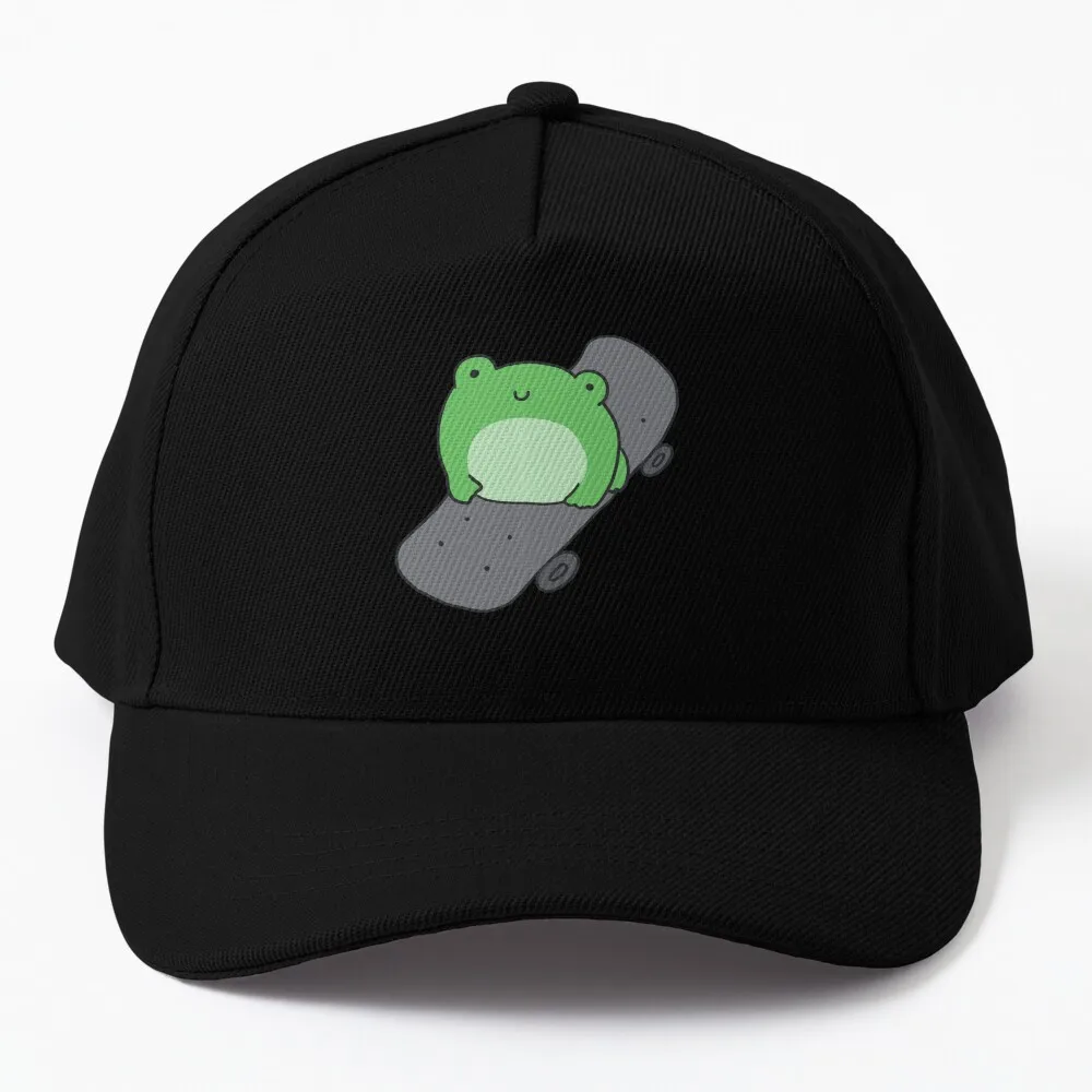 

Cute Frog on Skateboard - Kawaii Aesthetic Frogge Skateboarding - Hipster Skater Girl Boy - Sports Lover Illustrati Baseball Cap