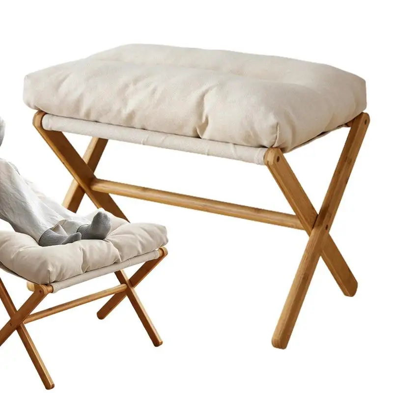

Footrest Stool Velvet Footstool Ottoman Soft Velvet Pouffe Footstool High Padded Stool Seat For Living Room And Bedroom