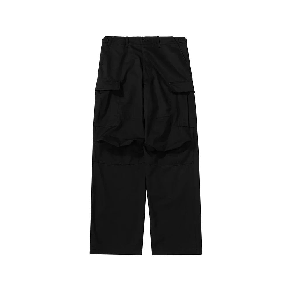 Aelfric Eden 3D Pockets Silhouette Black Baggy Cargo Pants Men Straight Vintage Pantalones Hombre Casual Oversize Loose Trousers