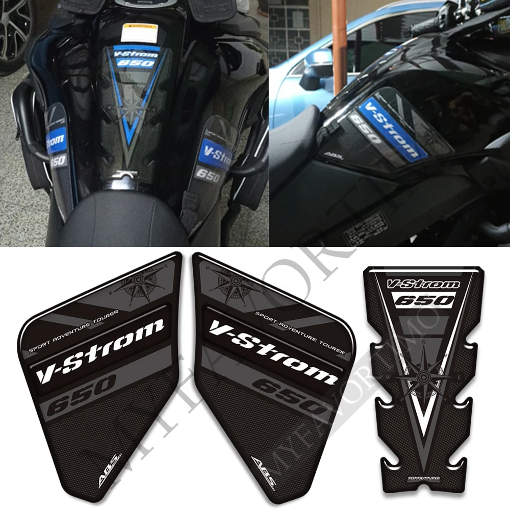 For Suzuki V STROM DL650XT Tank Pad Protection Stickers Fuel Oil Kit Adventure 2018 2019 2020 2021 2022 VSTROM DL 650 XT swift bumper body kit for suzuki 2017 2018 2019 2020 2021 2022