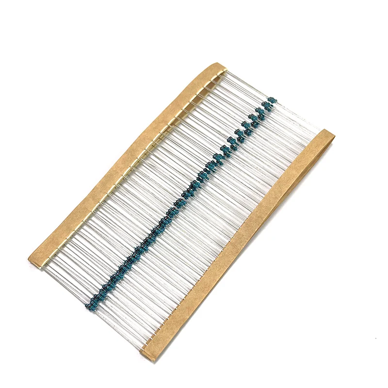 100pcs 1/8W 1/6W Metal Film Resistor 7R5 8R2 9R1 7K5 8K2 9K1 91K 750K 820K 7.5 8.2 9.1 75 82 91 750 820 910 R K M Ohm 1% 0.125W