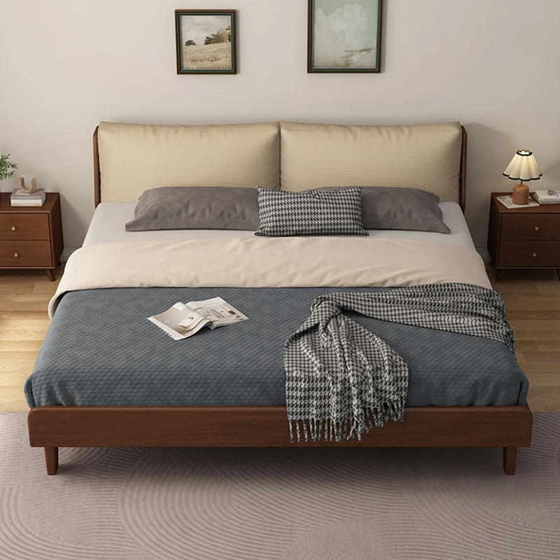 

Double Luxury Bed Loft 2 People Home Unique Nordic Style Wooden Bed Modern Marriage Lit Complet De Chambre Home Furniture