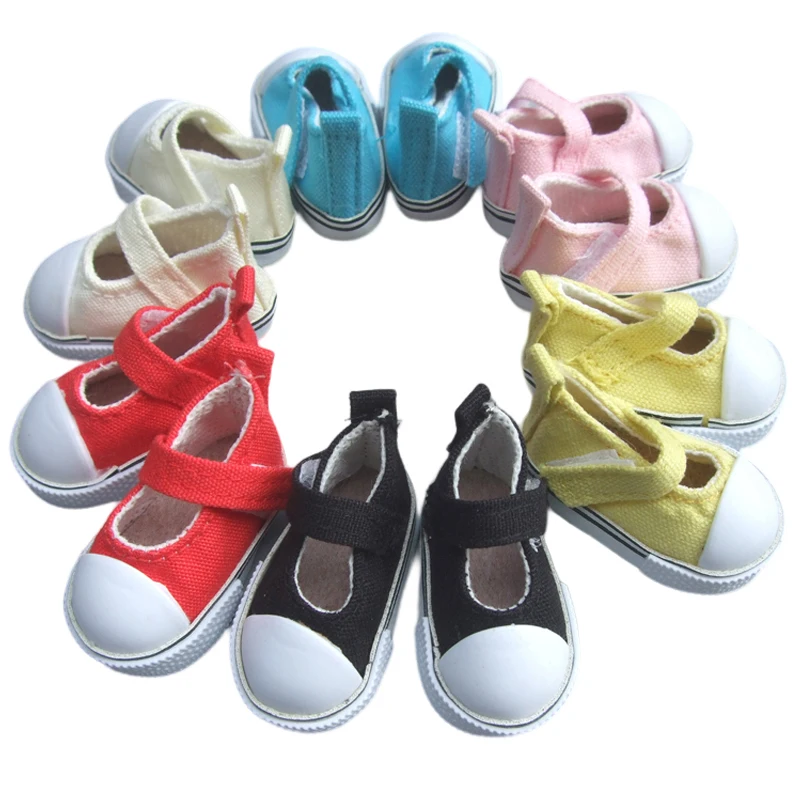 5cm Canvas Shoes For 1/6 BJD Doll Mini Toy Shoes Bjd Shoes for Russian diy clothes Doll sneacker