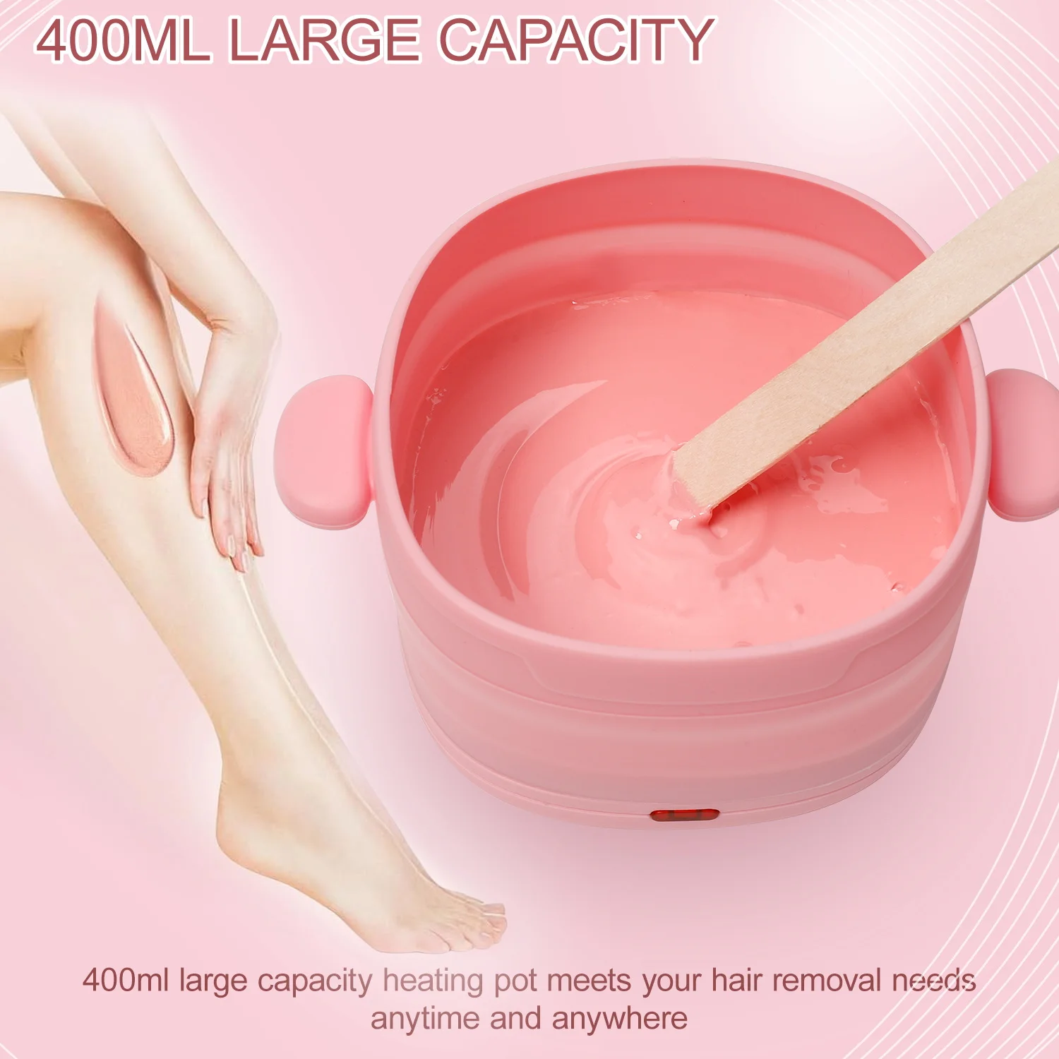 Hair Removal Kit Wax Melter with US Plug for Full Body Legs Face Eyebrow Bikini Hair Removal for Men and Women