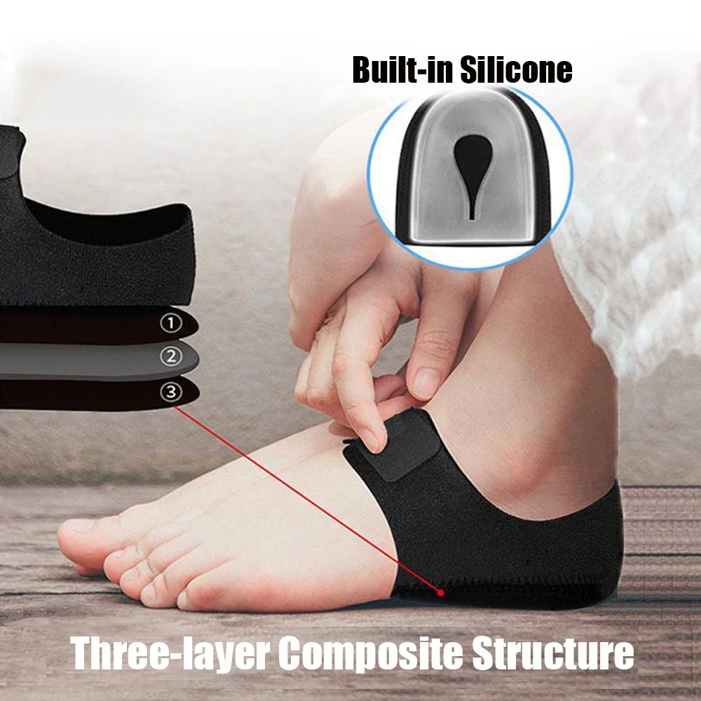 Shoe Insoles Silicone Gel Heel Cup Cushion Shock Absorption Shoe Pads for Plantar Fasciitis Spurs Moisturising Foot Care Protector Inserts