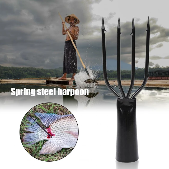 Barbed Fish Spear Gaff Sharps Spring Steel Impact Resistant Fishing Fork  For Fishing - Fishing Tools - AliExpress