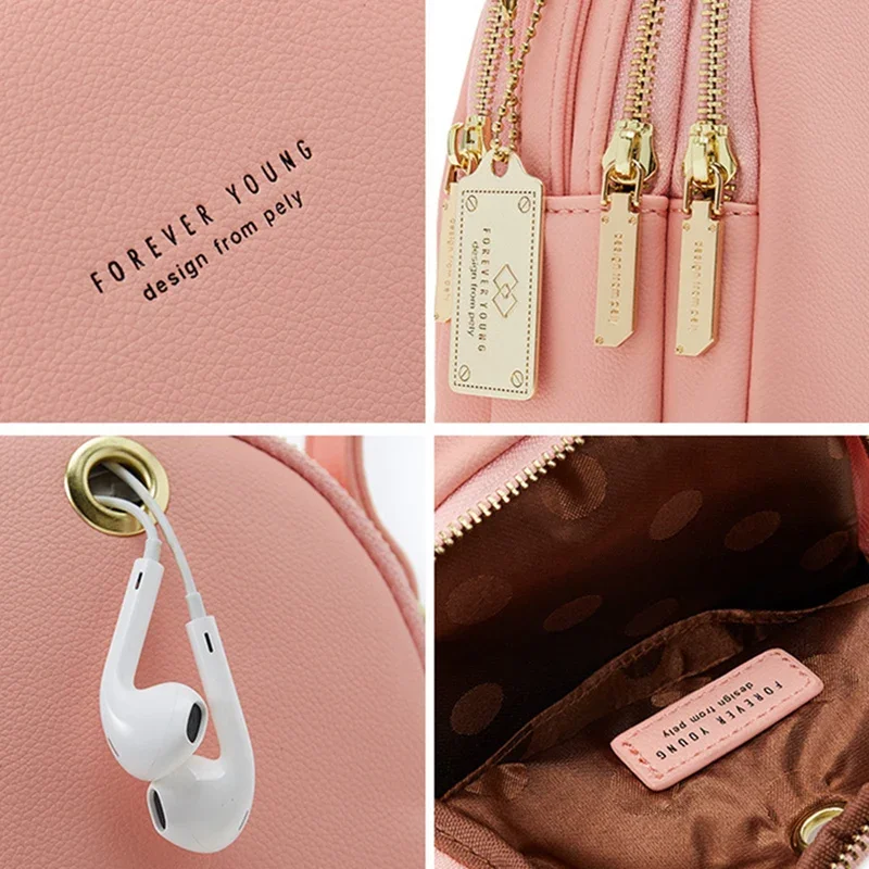 Mini Zaino Da Donna Alla Moda – 2 In 1 Borsa A Tracolla – Oxford Impermeabile – Leggero E Compatto (19x10x24 Cm) – Per Lavoro E Tempo Libero