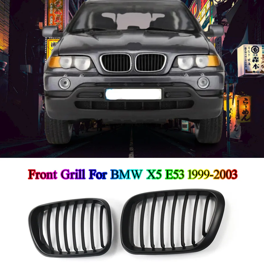 

Grille Grill For BMW X5 E53 Front Bumper Kidney Replacement 1999-2003 Racing Sport Style Auto Accessories