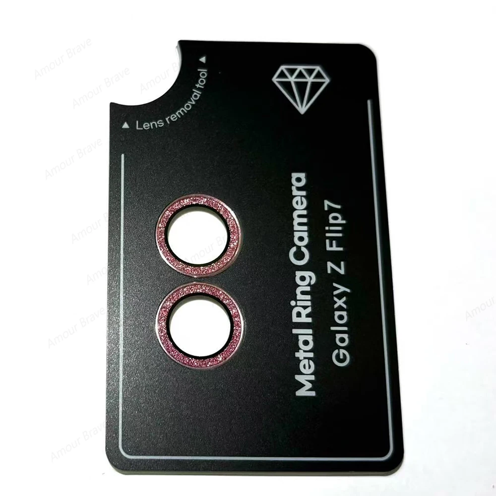Diamond Glitter Camera Glass Lens Protector with Metal Ring
