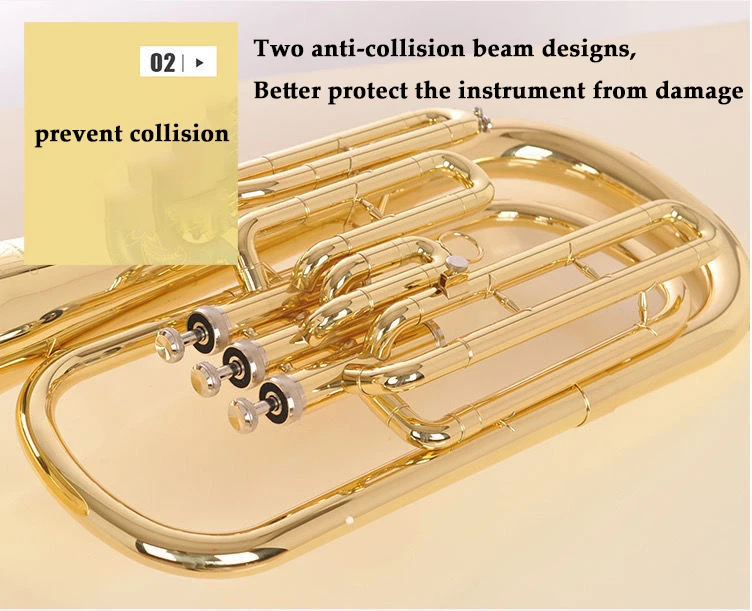 Japan original 110 Brass gold-plated baritono B-flat tenor professional-grade tone three-key euphonium instrument trumpet horn