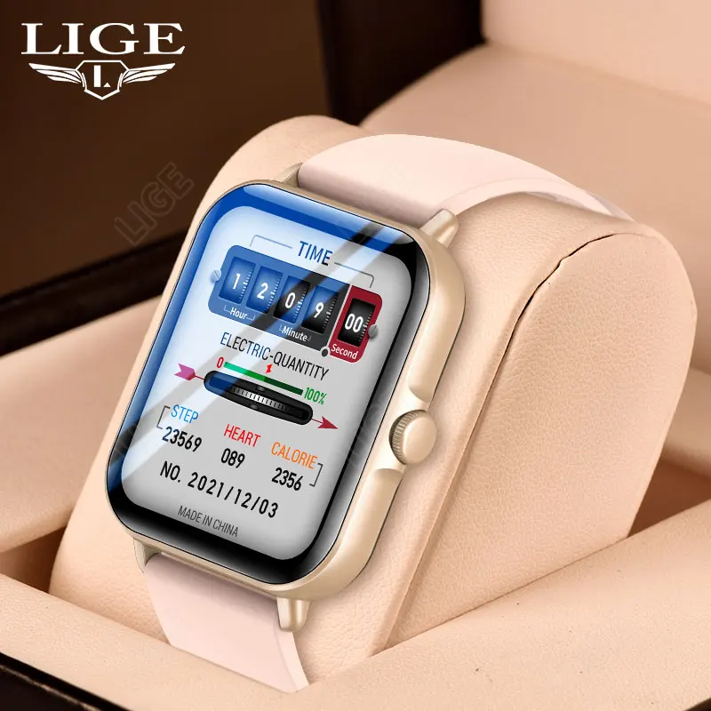 Смарт-часы LIGE водонепроницаемые с поддержкой Bluetooth и тонометром 1 69 дюйма |