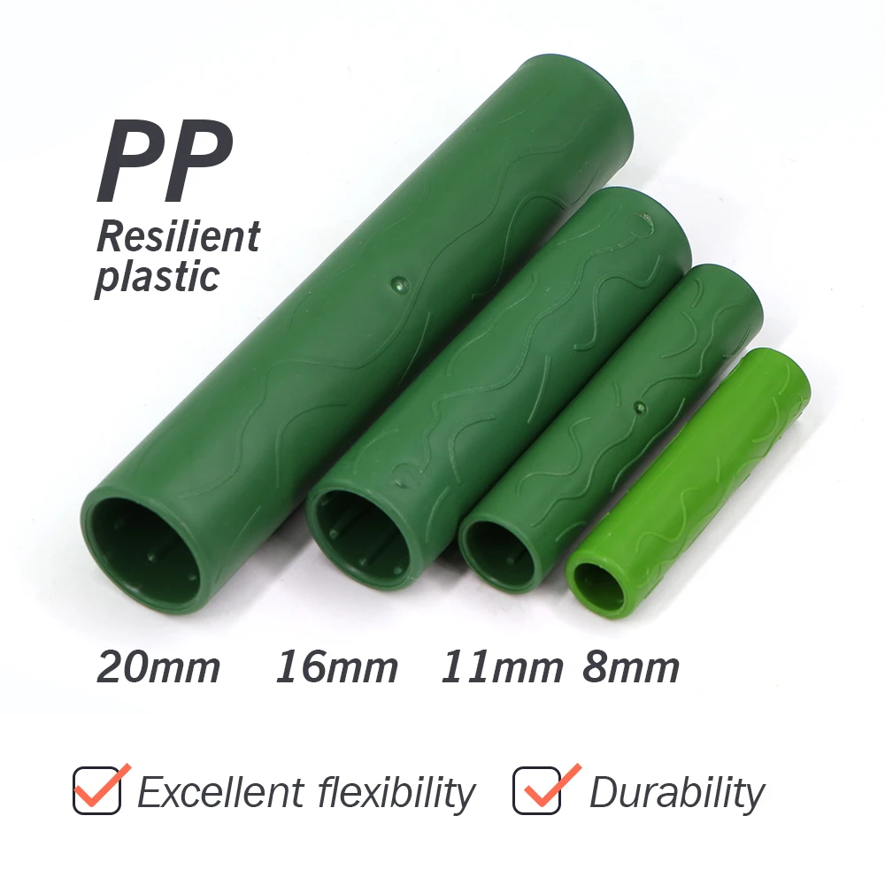 Plant Support Connector 20PCS Plant Support Connectors Vines Climbing Plant Connecting Pipes 8/11/16/20mm Garden Stakes Grafting Stick Joint Accessories