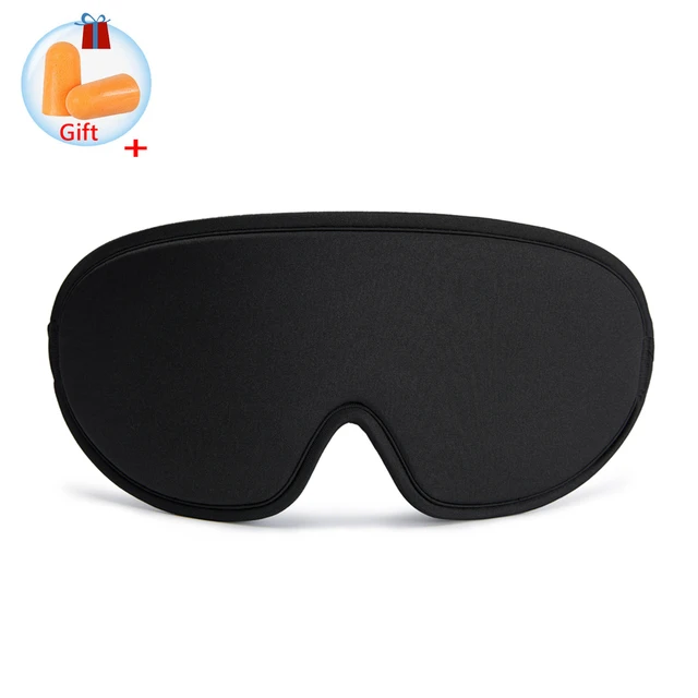 3D Sleeping Mask 100% Blackout Blindfold Sleep Mask for Eyes Smooth Sleep Eye Mask Sleeping Aid Eye Mask for Travel Slaapmasker Type-B-Black
