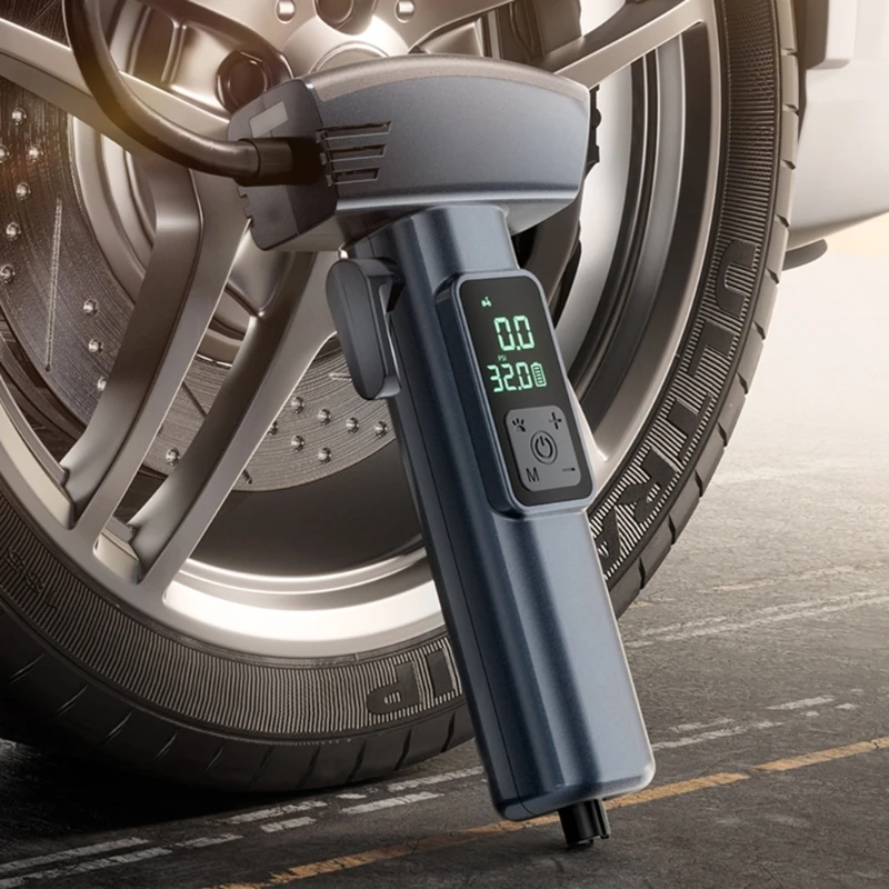 

Digital Tire Inflator Portable Tire Tyre Inflator with Window Breaker LED Light Battery Power Compressor