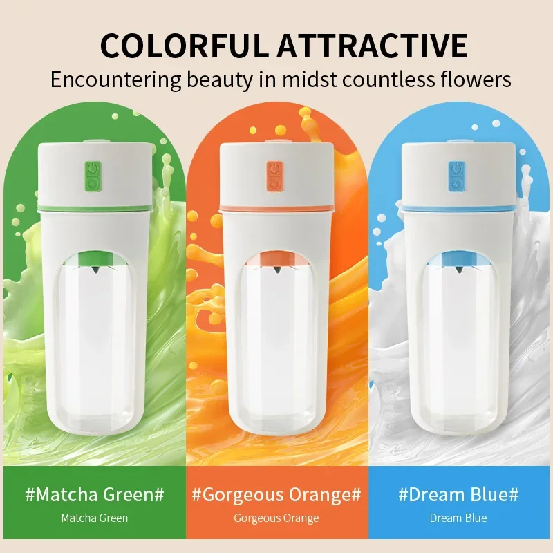 480ML Portable Juicer Blender Electric Orange Lemon Fruit Squeezer Extractor Mini  Lemon Juicer Fruit Press Machine 6
