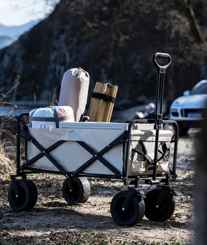 

Folding Campers Camping Trolley Large Capacity Portable Camper Outdoor Storage Cart Picnic Trucks