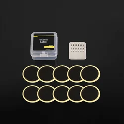 Bicycle Tire Patch Repair Kit - Quick Dry, No-Glue Patches (10 Pieces) (Black)