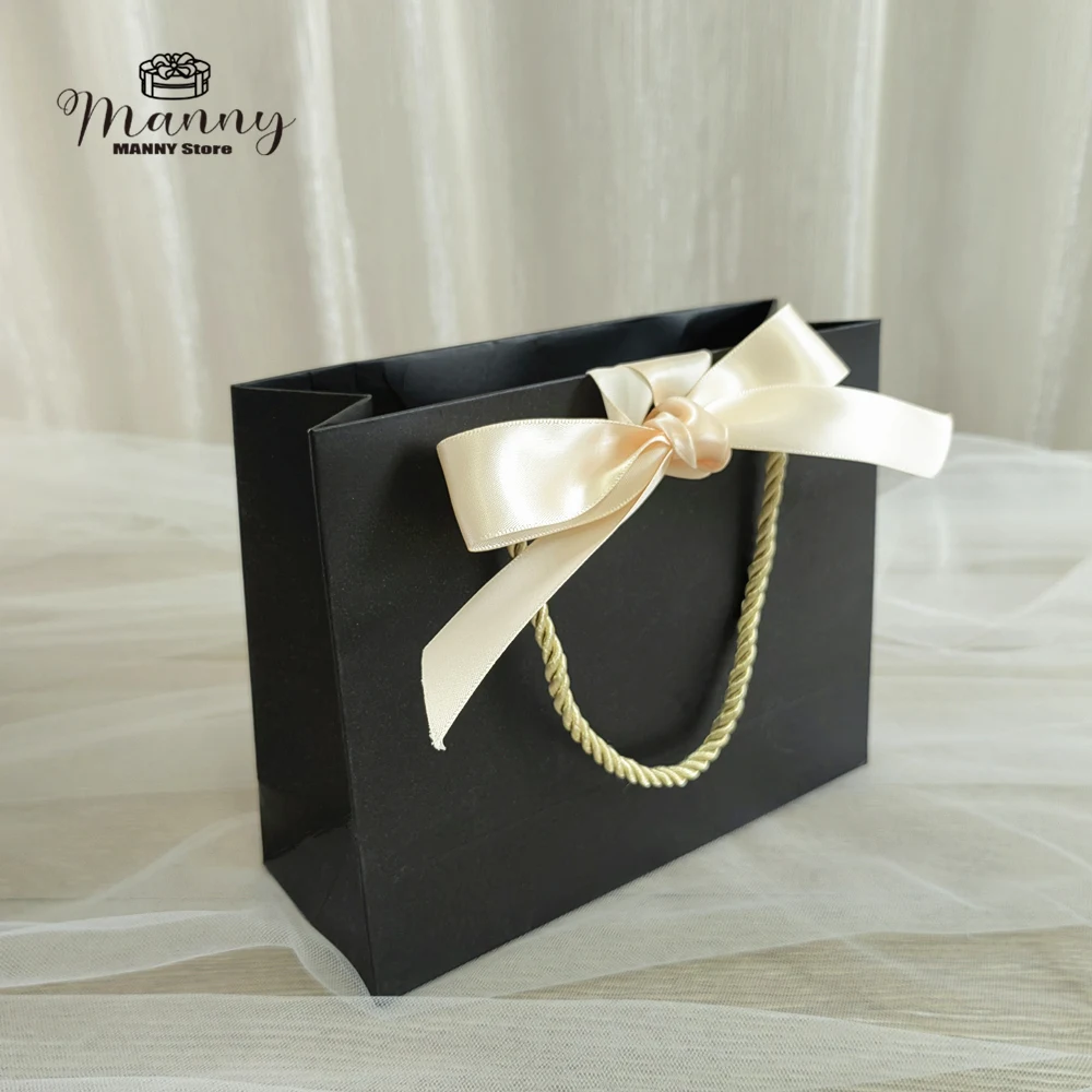 50/100 stücke benutzer definierte Logo Geschenk beutel Boxen, Papier Ware Taschen große Größe Gold Geschenk Tasche für Pyjamas Kleidung Verpackung mit Griff – Detail 3