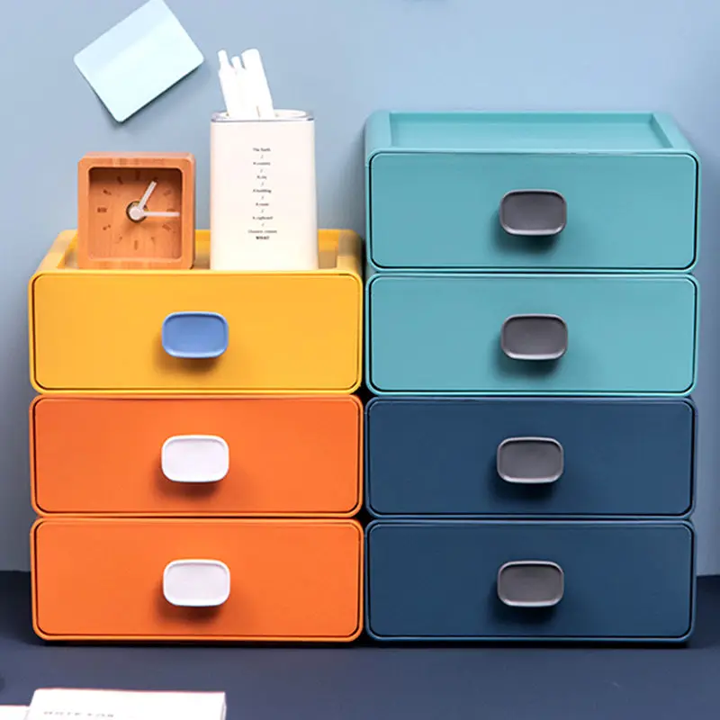 Storage Drawers Desktop Sundries Cosmetic Storage Box Small Plastic Jewelry  Box Multi-Functional Mini Drawer Organizer