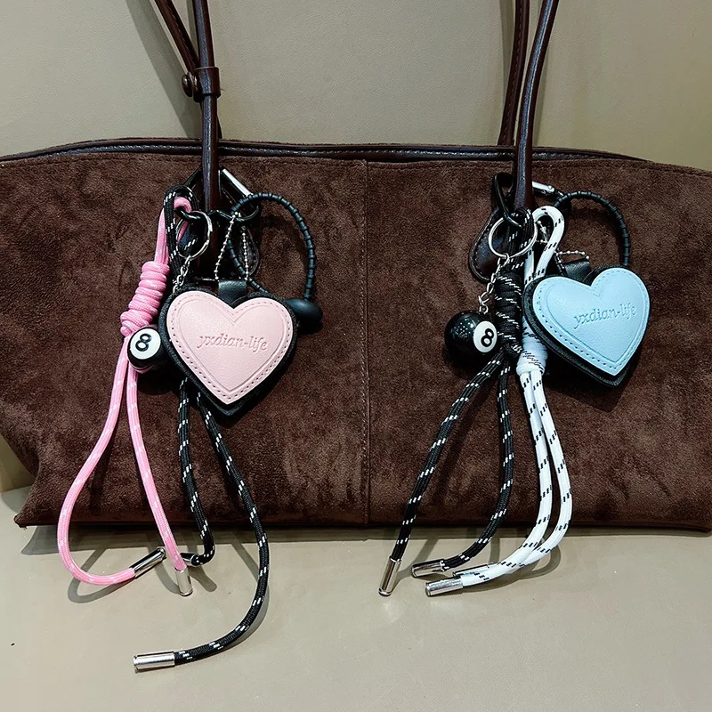 Original Paris Fashion miu Matching Color Climbing Rope Bag Charms Love Shape Pendant Key Pendant Bag Pendant Party Gifts