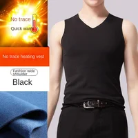 Sous-vêtements pour hommes 37 °   Gilet chauffant en Fiber et velours sans couture pour homme, chemise d'hiver Slim et chaude, sous-vêtement thermique de vitesse 3