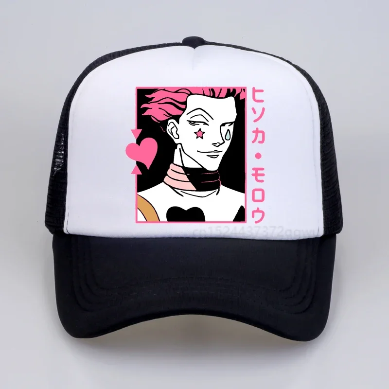 

Japanese anime Hunter X Hunter hat women's fun cartoon print casual sunhat men anime Hisoka Morow Mesh Baseball cap