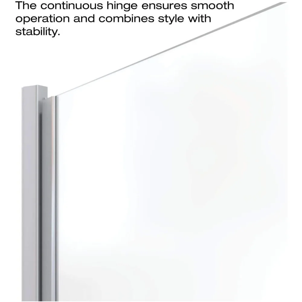 Infinity 27- 28 in Width, Semi-Frameless Clear Glass, Brushed Nickel Finish 5