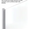 Infinity 27- 28 in Width, Semi-Frameless Clear Glass, Brushed Nickel Finish 5