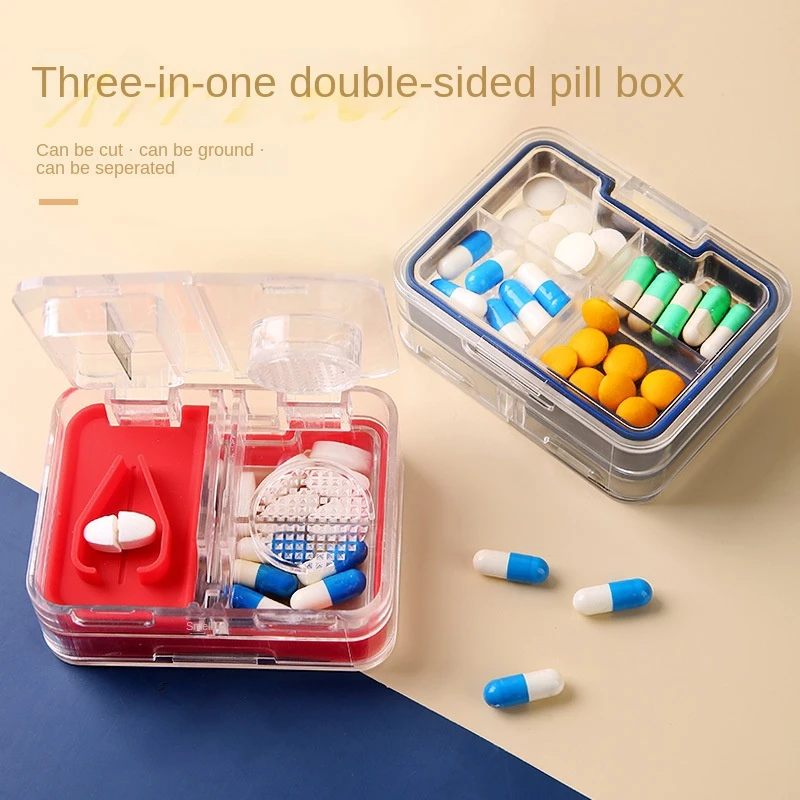 Medicine Box Pill Caplets Medicine Dose Tablet Cutter Splitter Divide  Compartment Storage Box Portable Home Medicine Case Boxes - AliExpress