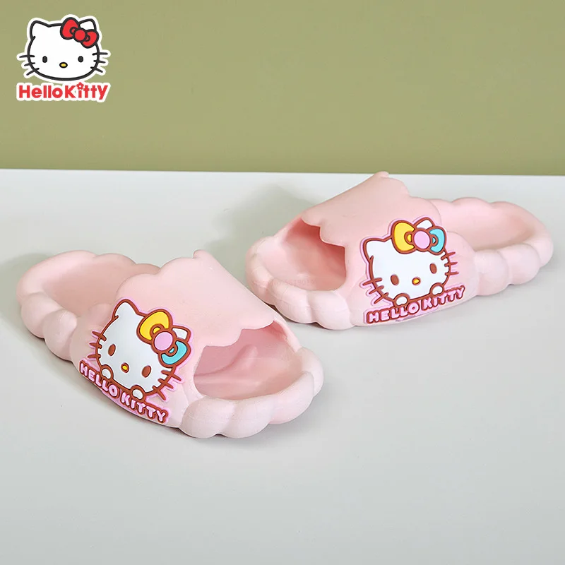 

Сандалии Sanrio детские летние Нескользящие, аниме Hello Kitty, тапочки для дома и улицы, Банные Тапочки