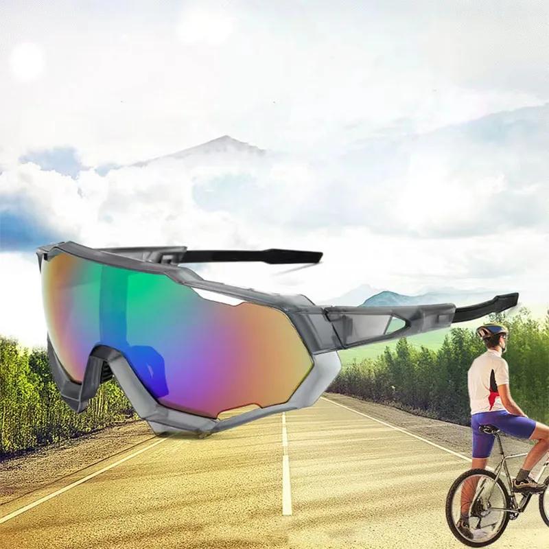 

New Large Frame Joined Body Sunglasses Men's Outdoor Motion Cycling Sun Glasses Men Climbing Fishing Eyewear UV400 Oculos De Sol