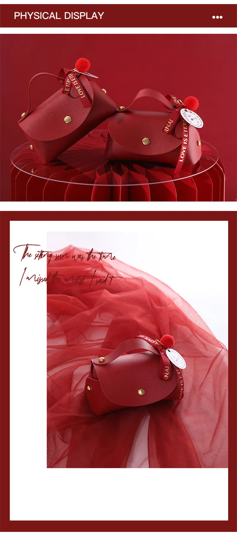 Description Picture 3 of item10pcs Bowknot Leather Gifts Bags for Wedding Birthday Party Supplies Handbag Candy Package Box Favors Bag Wholesale No Card
