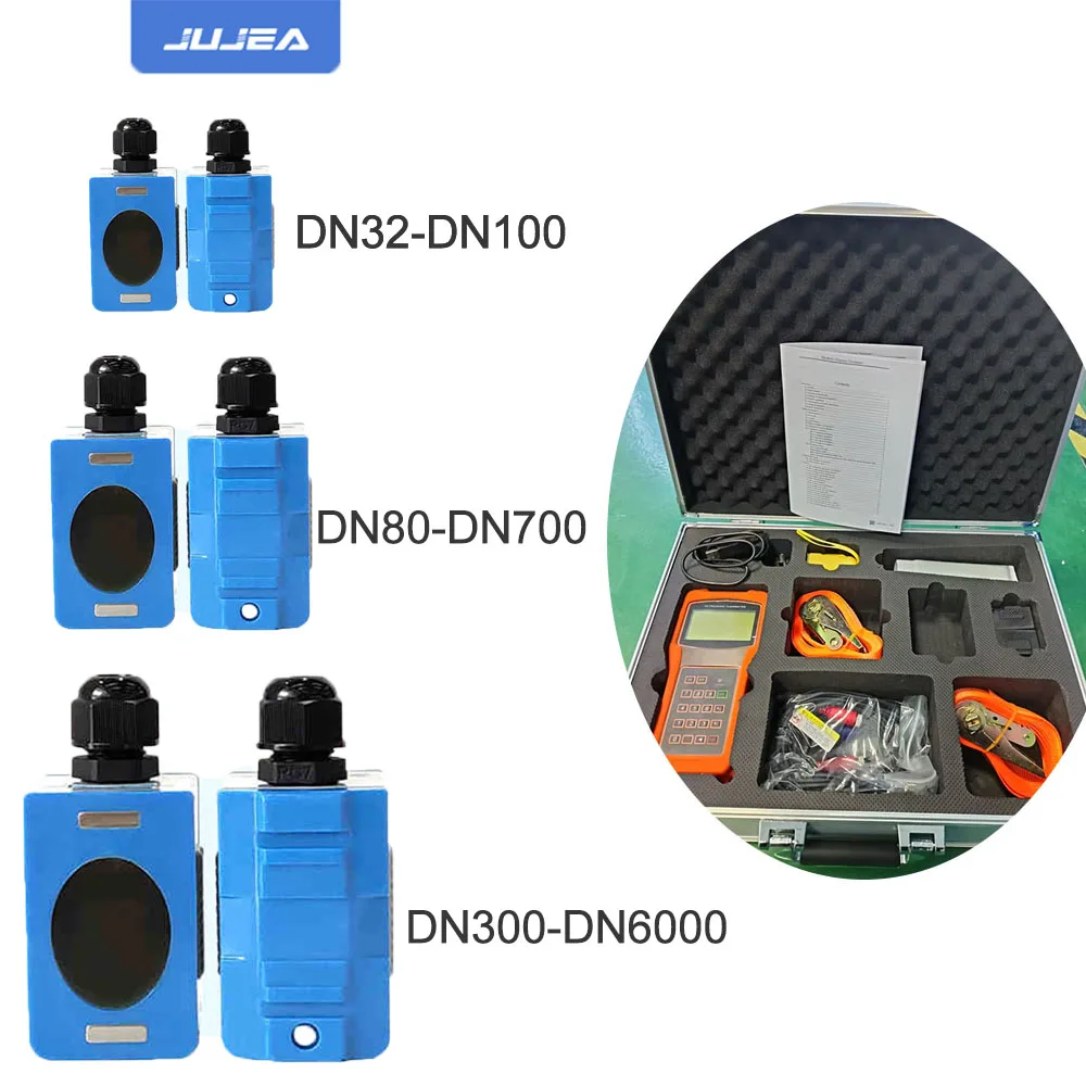 Portable Flow Meter Battery Power Supply DN15 Pipe Flowmeter 1.5 Level Accuracy Ultrasonic Flow meter