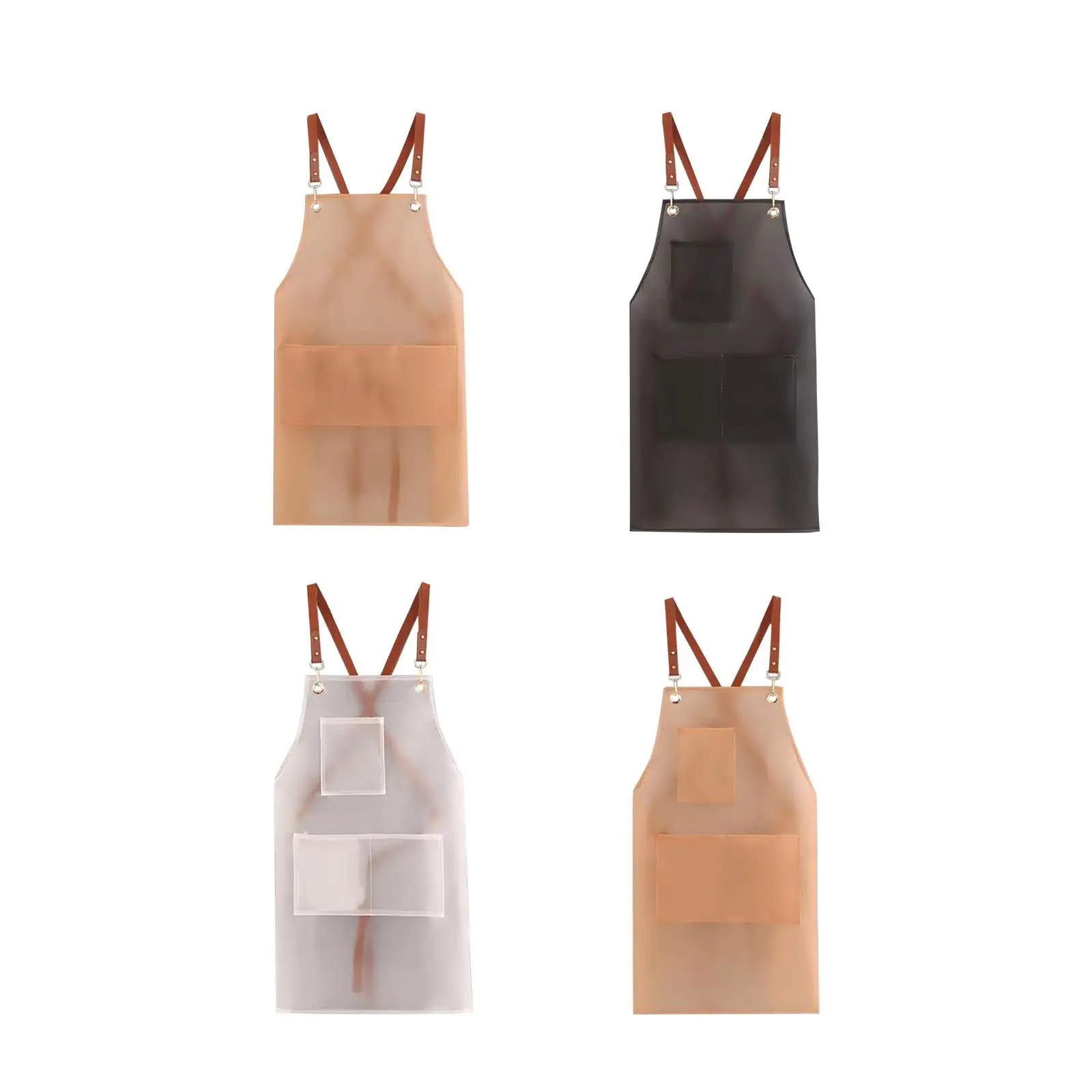 

Cooking Apron Chef Apron BBQ Apron Translucent Cross Back Apron for Home Kitchen Durable Lightweight Works Apron Gardening Apron