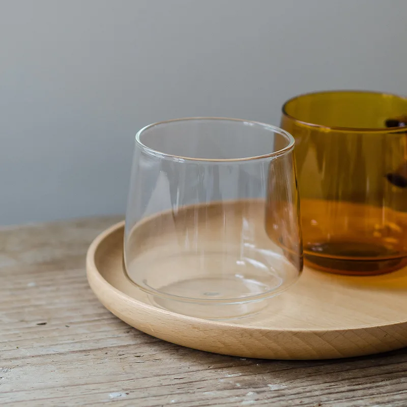 tazze da caffè in vetro resistente con manico (350 ml) – Ambra