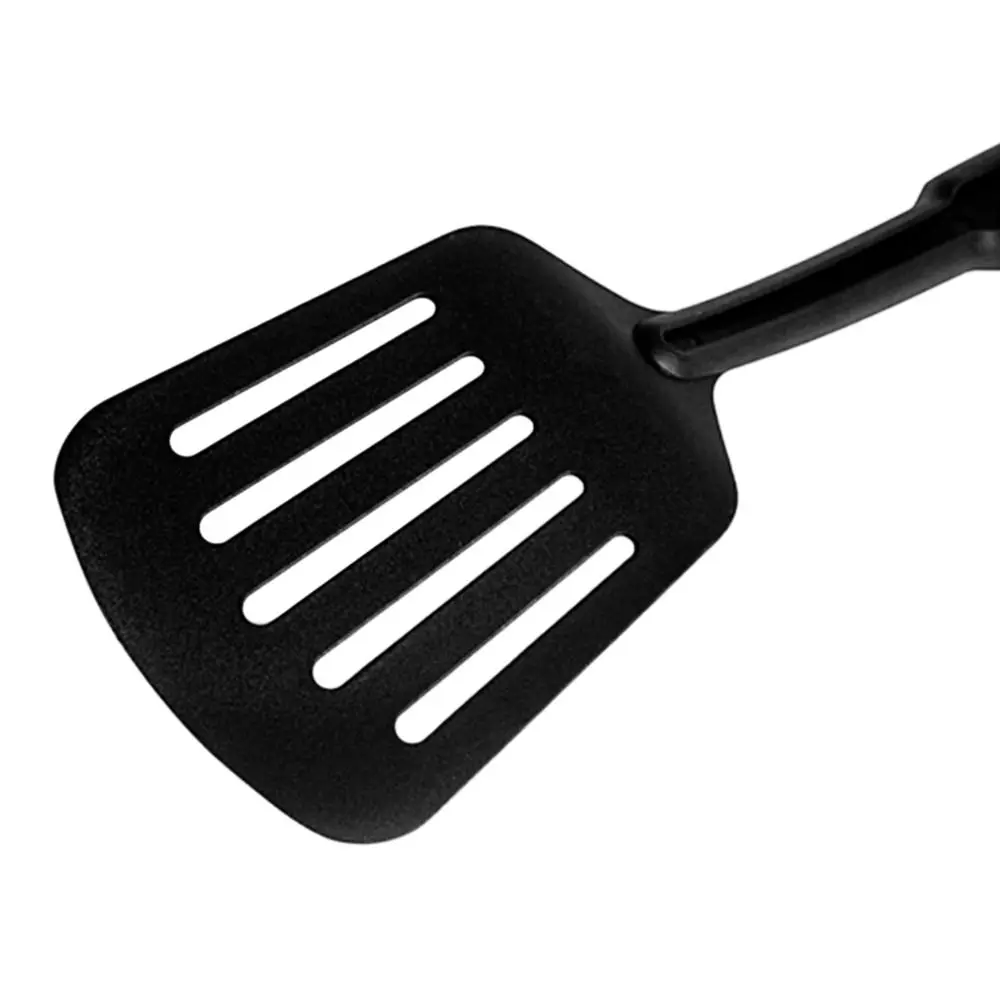 Portable Heat Resistant Cooking Serving kitchen utensils Cooking Tool Black Nylon Spoon Slotted