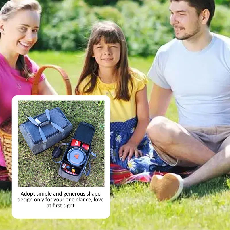 Camping Cookware Bag Outdoor Cutlery Pouch Large Capacity Storage for Picnic BBQ
