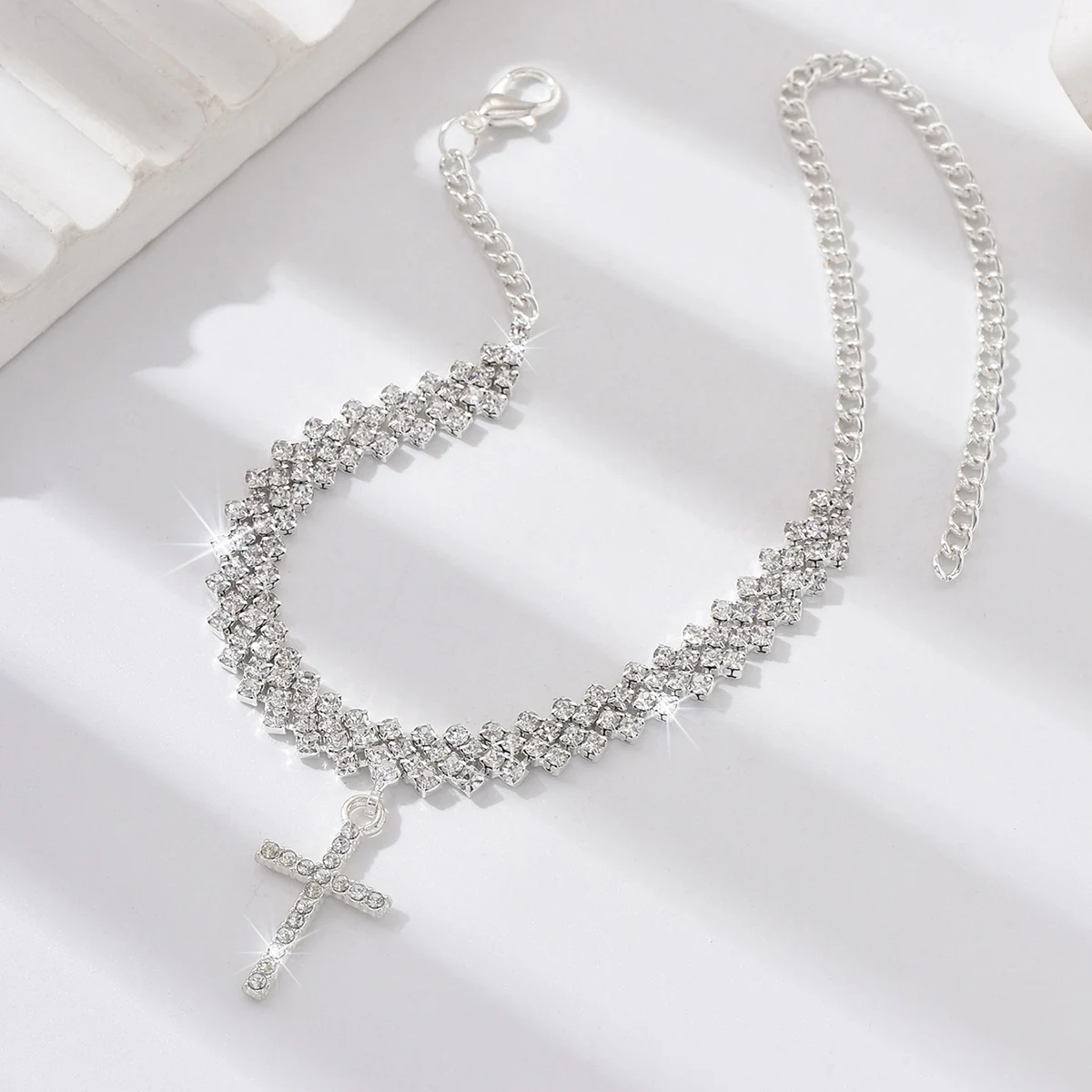 1PC Multi Color Women's Personality Irregular Diamond Water Diamond Ankle Shining Fashion Beach Foot Decoration Ankle ankle chains cubic zirconia anklet beads anklet silver anklet bracelet fashion accessories ankle slimming bangle