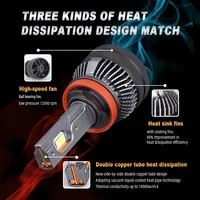 DAWNKNIGHT K5C 4300K 110W H7 H4 Led Lamp Double Copper Tube 3000K Led Lights For Car H1 H11 HB3 9005 HB4 9006 Led Headlight Bulb - Image 2