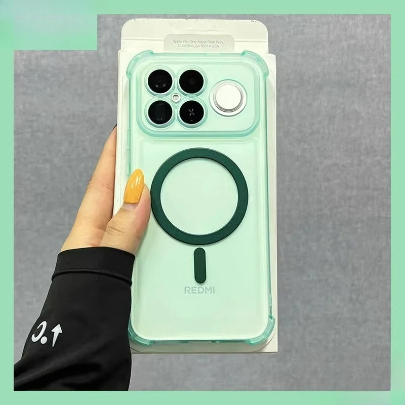 Four Corners Anti-Shock Silicone Case with Magnetic Wireless Charging Capability