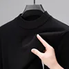 Mens Half Turtleneck Knitwear Sweater Autumn Mock Neck Sweatshirts Solid Color Pullover Streetwear Winter Warm Knitted Sweater 3