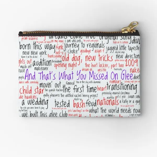 

И это то, что вы пропустили на Glee Epi, кармашки на молнии, женские косметички, мужская косметичка, маленькое нижнее белье для монет