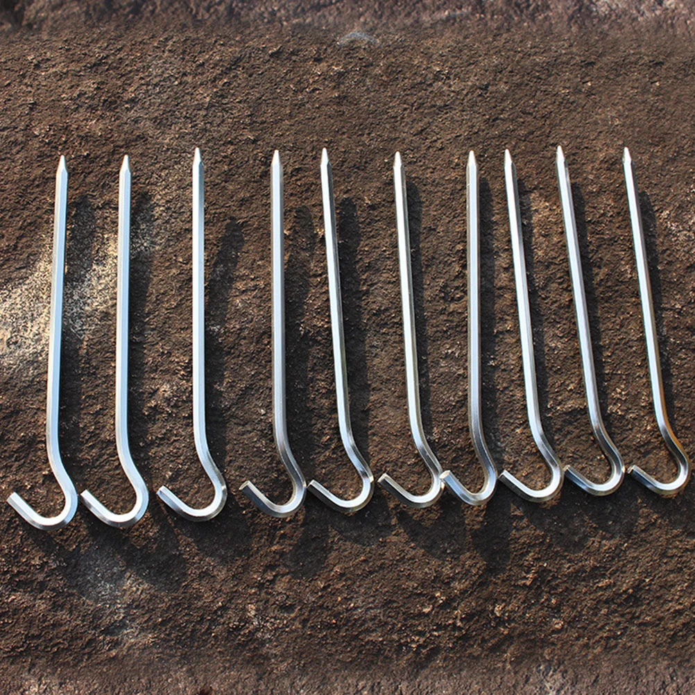 

4 Pcs Ground Nail Beach Mat Camping Accessories Tent Aluminum Alloy Peg Stake Supply Tents