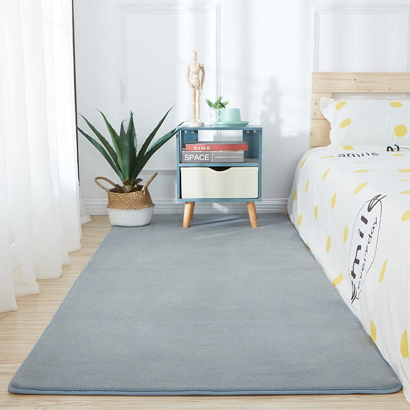 

Carpet for Living Room Nordic Low Pile Rug Children Bed Room Fluffy Floor Carpets Window Bedside Home Decor Coral Fleece Carpet