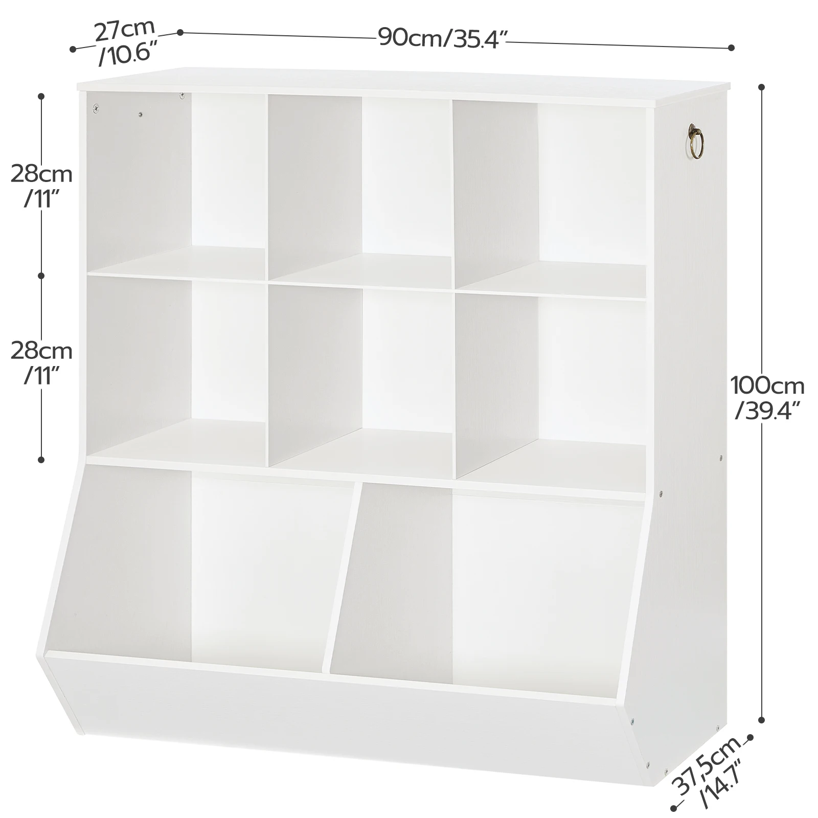 Kids Bookshelf, Toy Storage Cabinet, Kids Toy Organizer, 8 Cubicles, Bookcase Footboard, Bookshelf for Kids, for Playroom 2