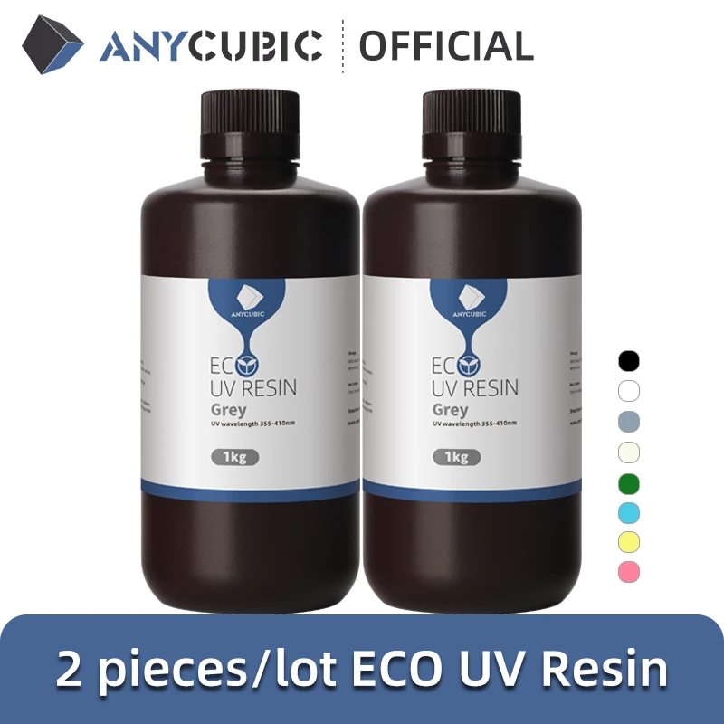 petg 3d printing 2 pieces/lot ANYCUBIC Plant-based ECO UV Resin For LCD 3D Printer 3D Printing Material, Ultralow Odor Without Nasty Chemicals petg pla abs