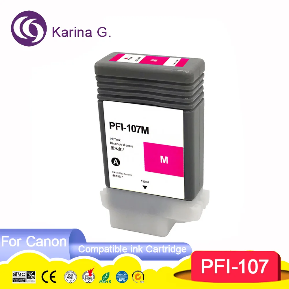 Premium PFI 107 Color Compatible Ink Jet cartridge for PFI107  PFI-107 for  IPF6